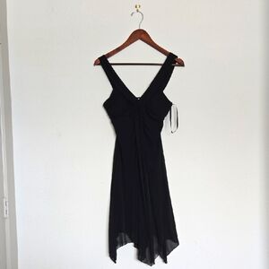 Finesse Vintage Y2K Black Asymmetrical Fairy Babydoll Cocktail Sundress